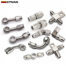 EPMAN 1PC AN -3 Hose Stainless Steel Straight Brake Swivel Hose Ends Fittings For Car Auto Motorcycle EPSCGPJ